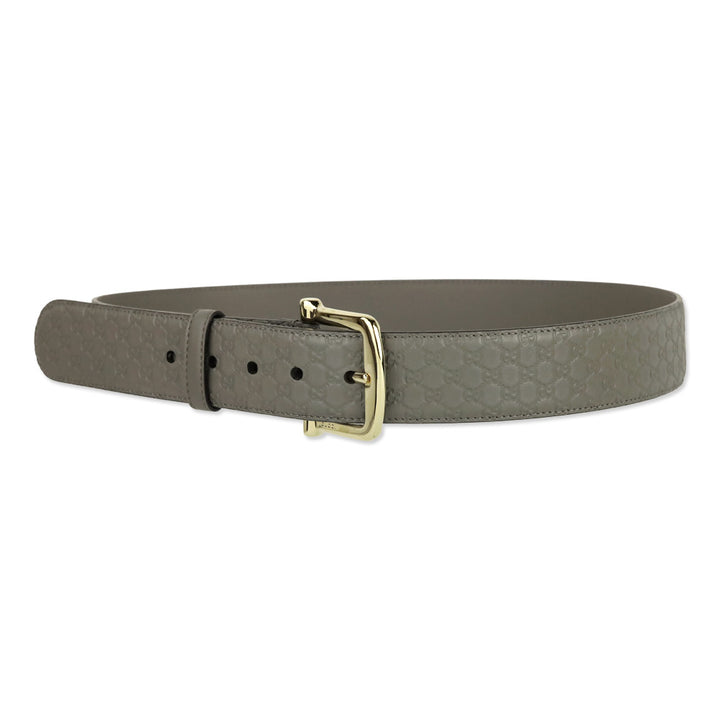 Gucci Grey Microguccissima Leather Belt