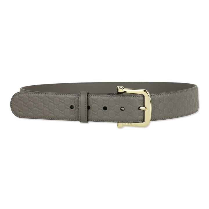 Gucci Grey Microguccissima Leather Belt