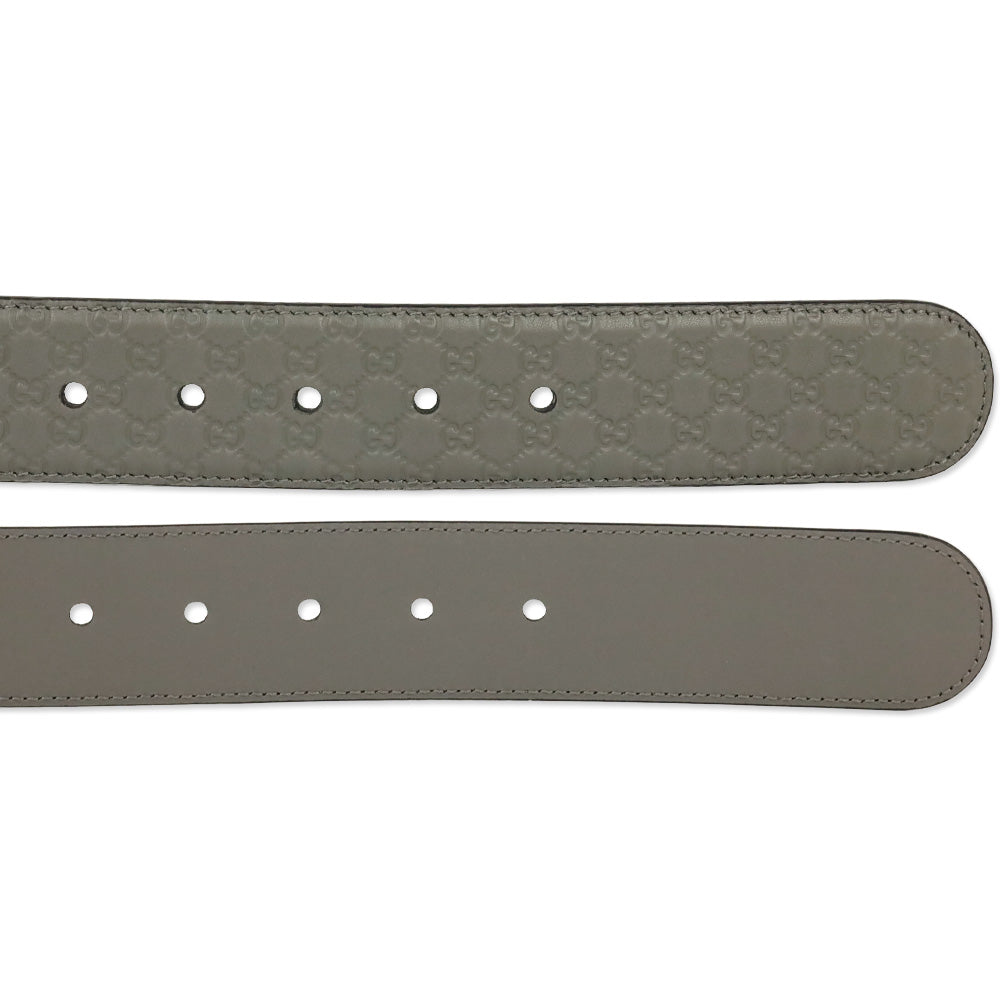 Gucci Grey Microguccissima Leather Belt