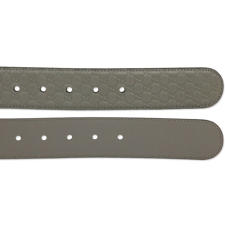 Gucci Grey Microguccissima Leather Belt