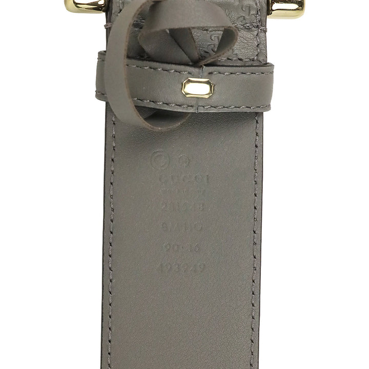 Gucci Grey Microguccissima Leather Belt