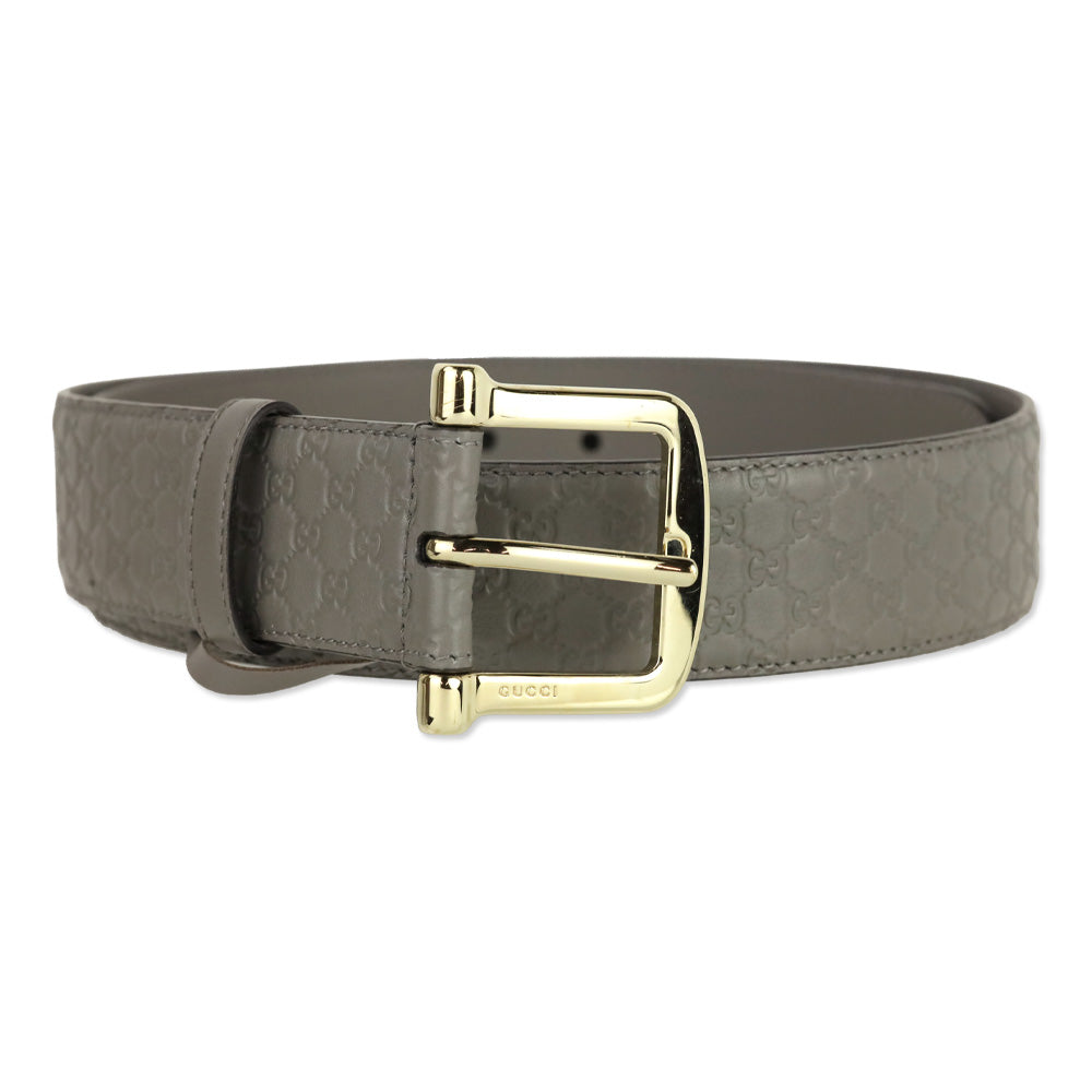 Gucci Grey Microguccissima Leather Belt