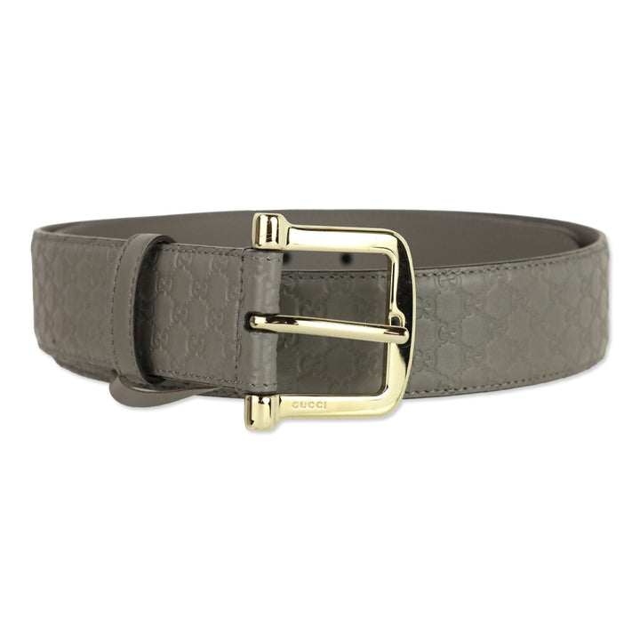 Gucci Grey Microguccissima Leather Belt