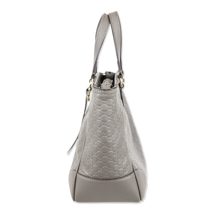 Gucci Grey Microguccissima Leather Small Bree Tote Bag