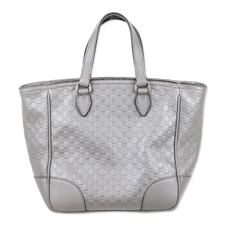 Gucci Grey Microguccissima Leather Small Bree Tote Bag