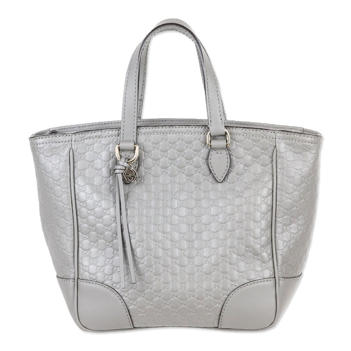 Gucci Grey Microguccissima Leather Small Bree Tote Bag