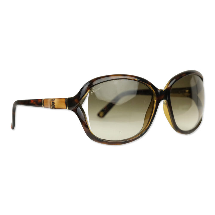 Gucci Havana Brown Gradient Bamboo Sunglasses
