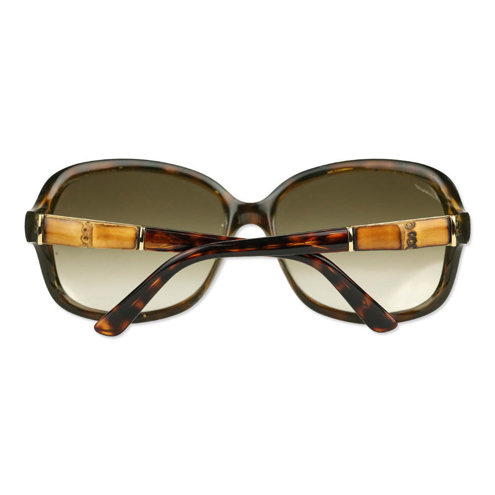 Gucci Havana Brown Gradient Bamboo Sunglasses
