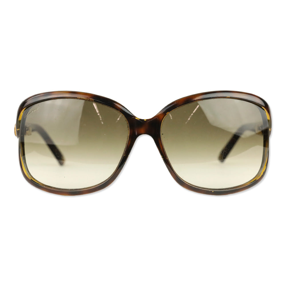 Gucci Havana Brown Gradient Bamboo Sunglasses