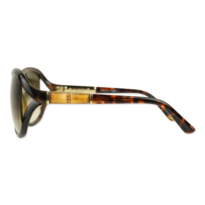 Gucci Havana Brown Gradient Bamboo Sunglasses