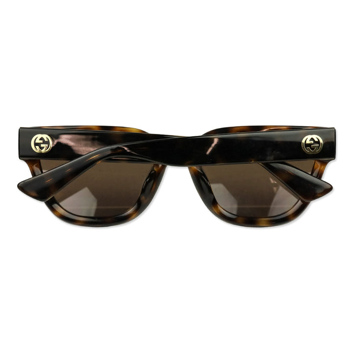 Gucci Havana Plastic Full Rim Cat-eye Sunglasses