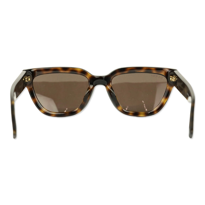 Gucci Havana Plastic Full Rim Cat-eye Sunglasses