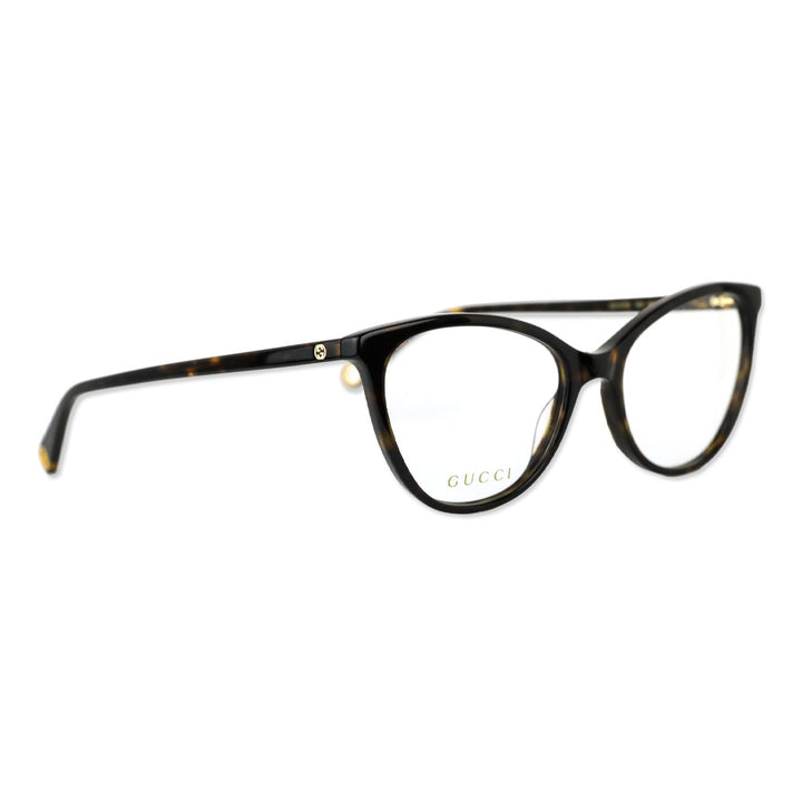 Gucci Havana Plastic GG Cat-Eye Eyeglasses