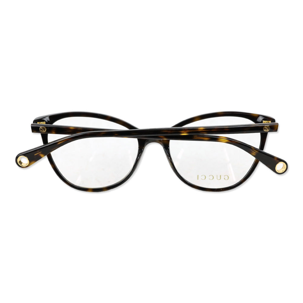 Gucci Havana Plastic GG Cat-Eye Eyeglasses