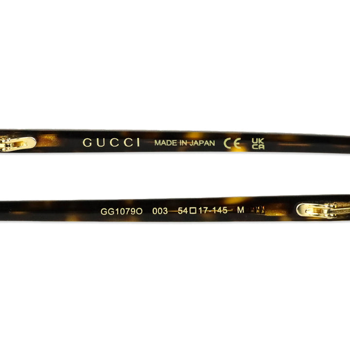 Gucci Havana Plastic GG Cat-Eye Eyeglasses