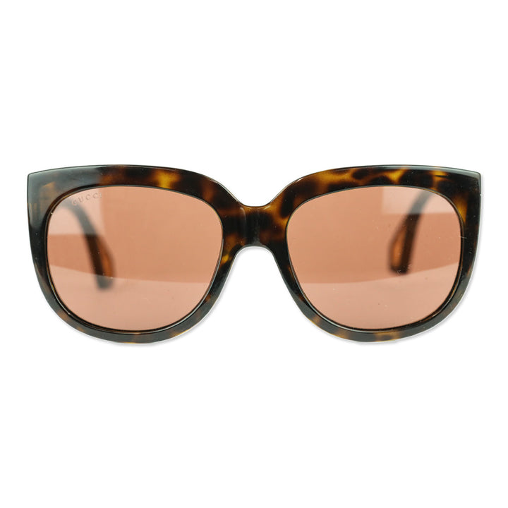 Gucci Havana/Brown Acetate Cat-Eye Sunglasses