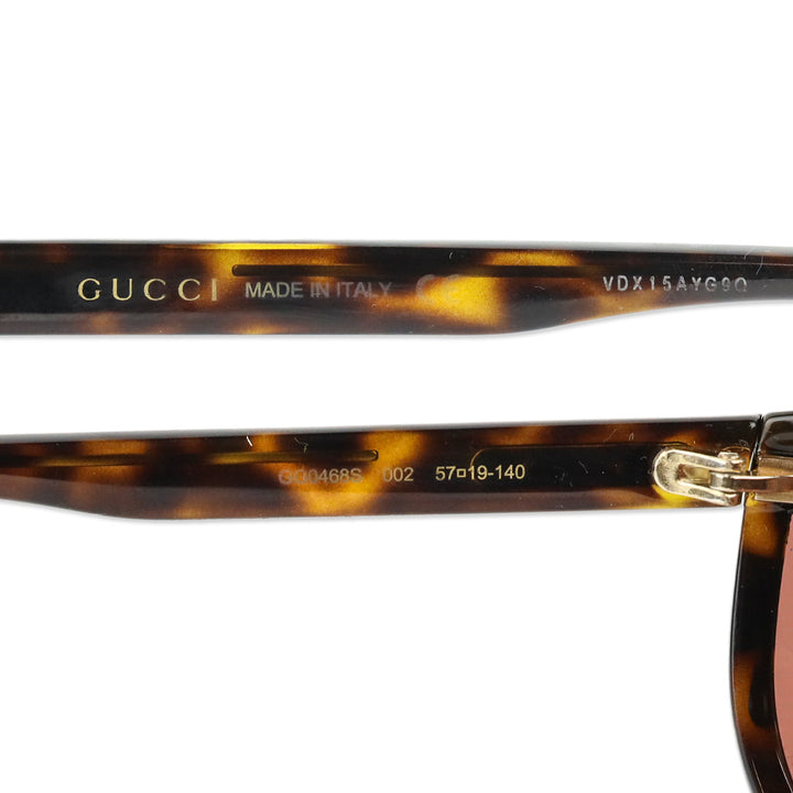 Gucci Havana/Brown Acetate Cat-Eye Sunglasses