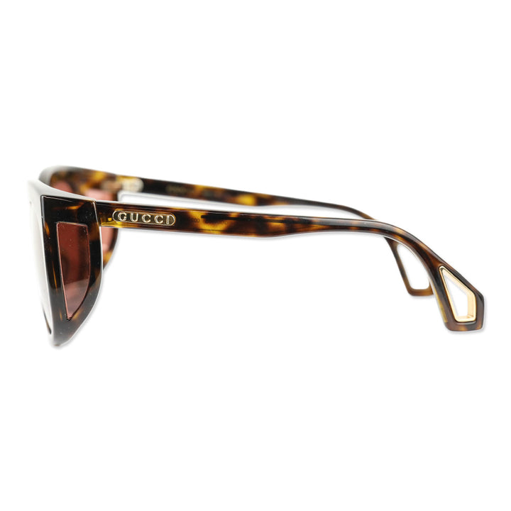 Gucci Havana/Brown Acetate Cat-Eye Sunglasses