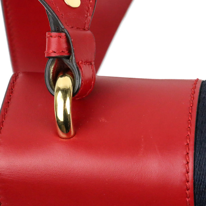 Gucci Hibiscus Red Calfskin Small Sylvie Shoulder Bag