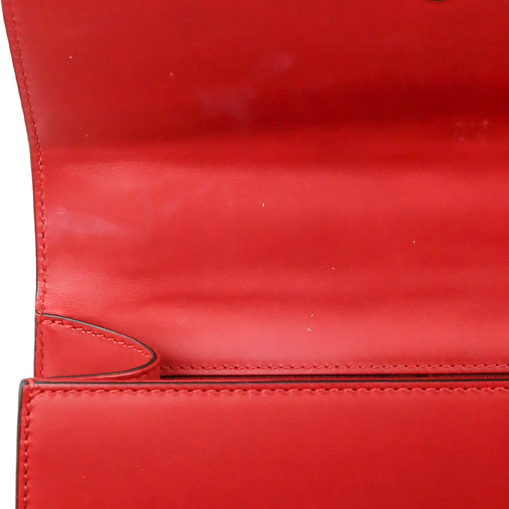 Gucci Hibiscus Red Calfskin Small Sylvie Shoulder Bag