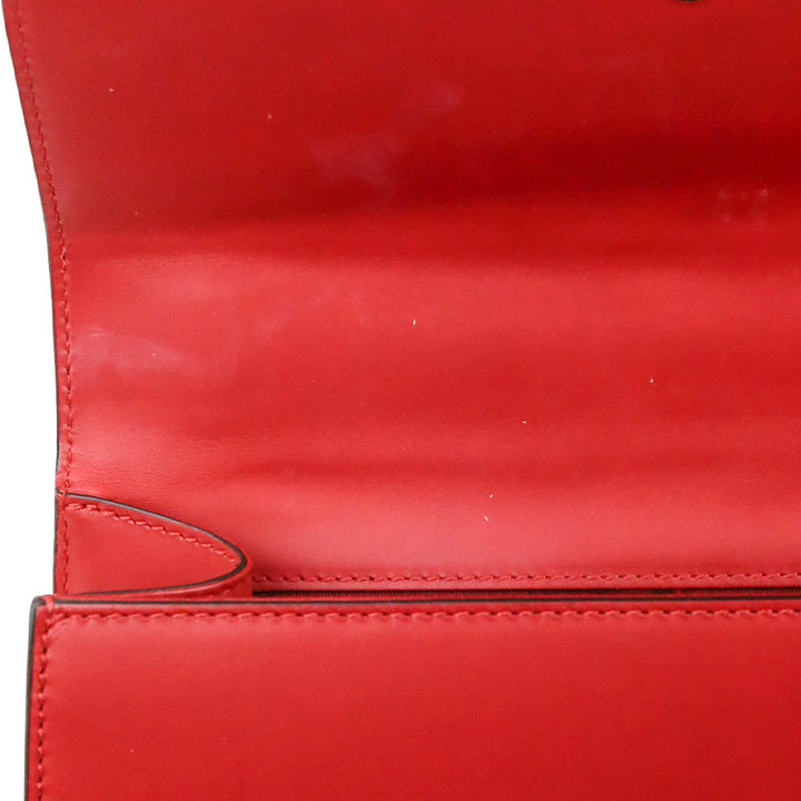 Gucci Hibiscus Red Calfskin Small Sylvie Shoulder Bag