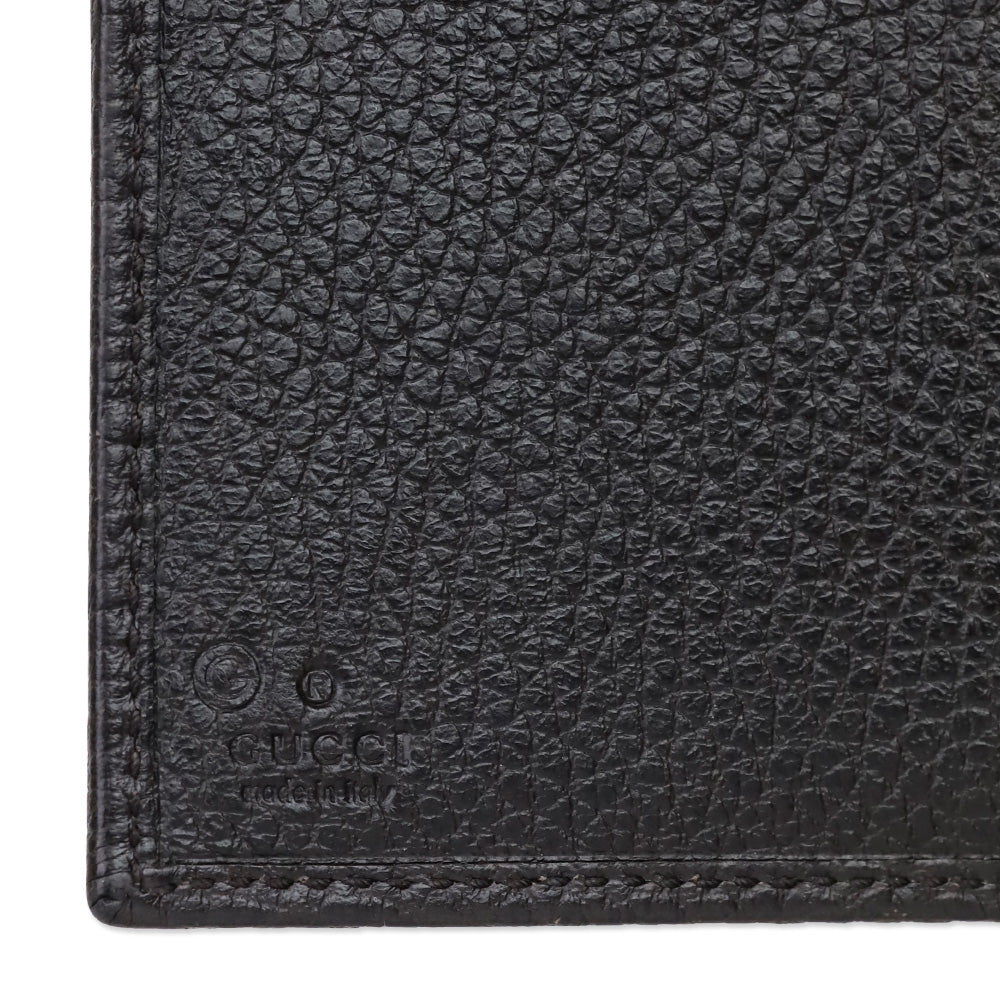 Gucci Jackie Black/Brown GG Webbed Long BiFold Wallet