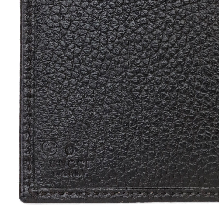 Gucci Jackie Black/Brown GG Webbed Long BiFold Wallet