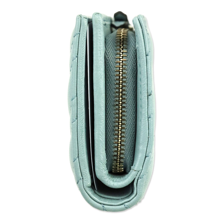 Gucci Light Blue Leather GG Marmont Wallet