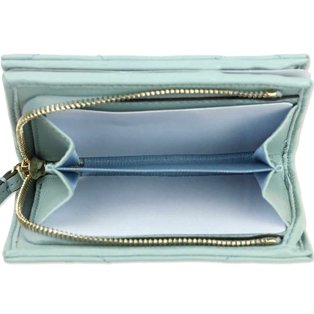 Gucci Light Blue Leather GG Marmont Wallet