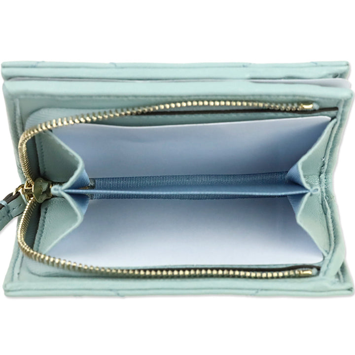 Gucci Light Blue Leather GG Marmont Wallet