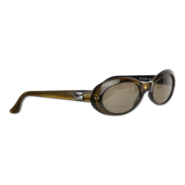 Gucci Mocha Brown Oval-Frame Sunglasses