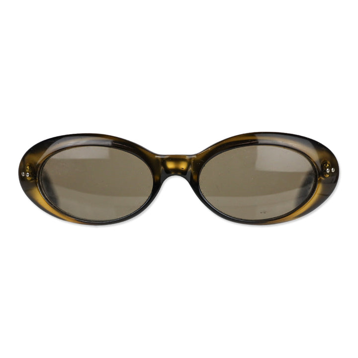 Gucci Mocha Brown Oval-Frame Sunglasses