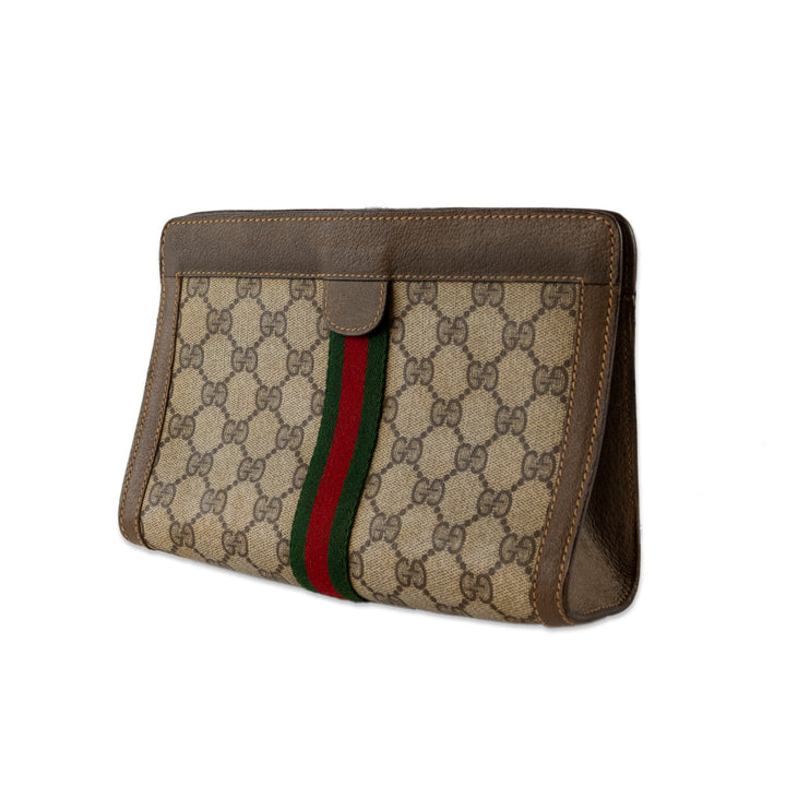 Gucci Monogram Coated Canvas Pouch