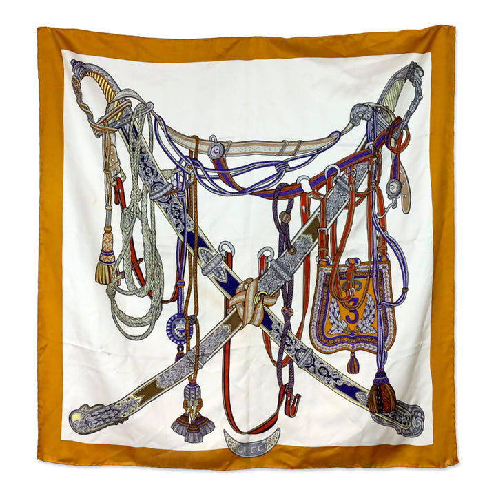 Gucci Napoleonic Swords and Horse Bridle Silk Scarf