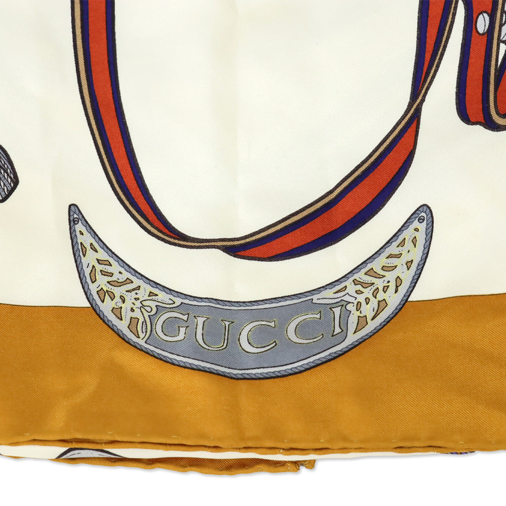 Gucci Napoleonic Swords and Horse Bridle Silk Scarf