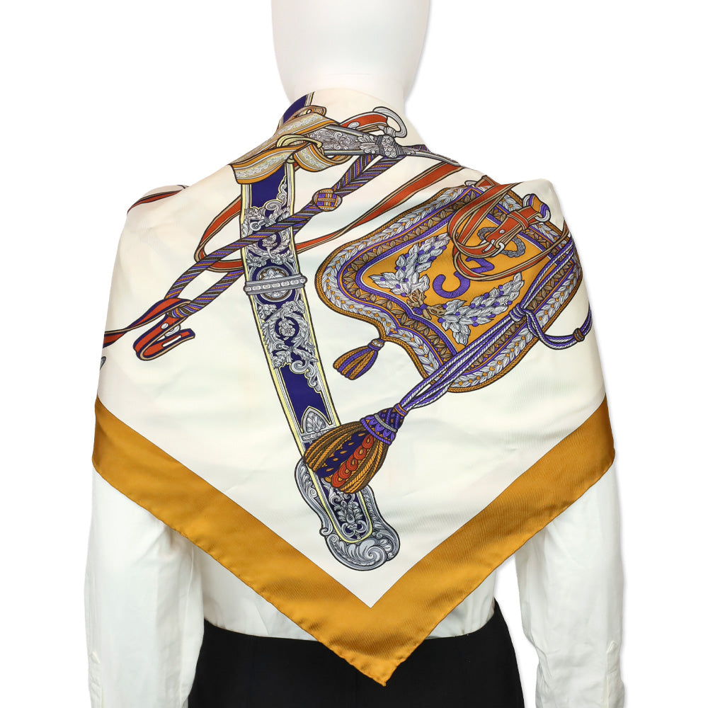 Gucci Napoleonic Swords and Horse Bridle Silk Scarf