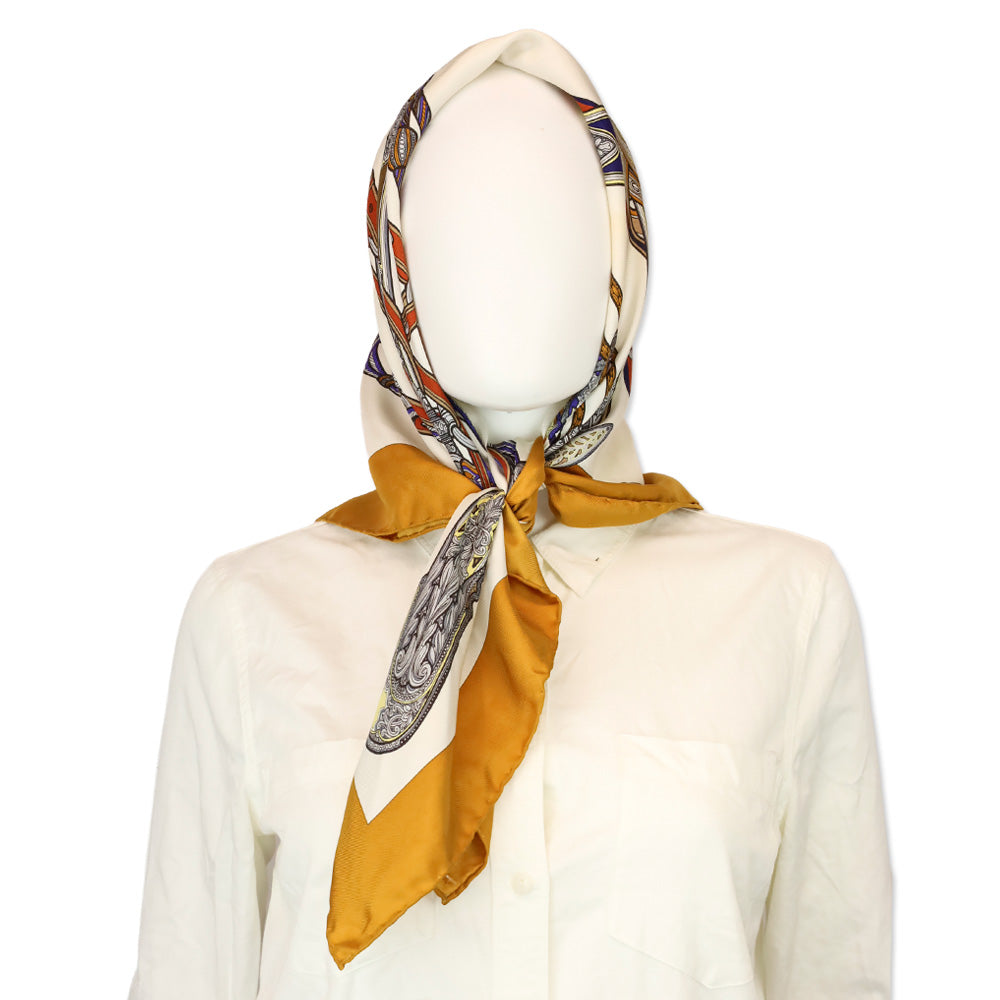 Gucci Napoleonic Swords and Horse Bridle Silk Scarf