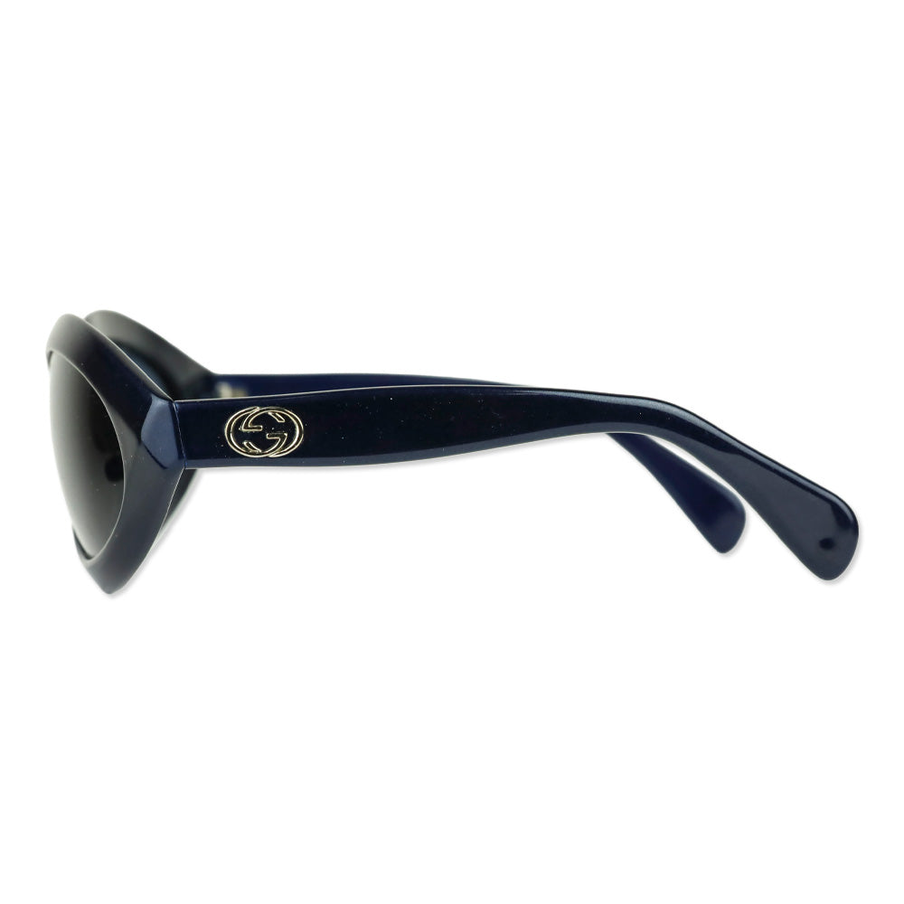 Gucci Navy Acetate Oval Sunglasses