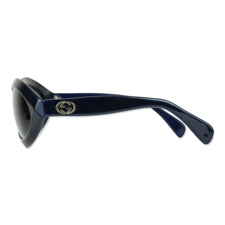 Gucci Navy Acetate Oval Sunglasses