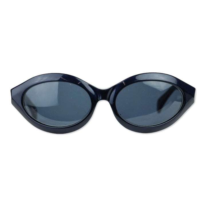Gucci Navy Acetate Oval Sunglasses