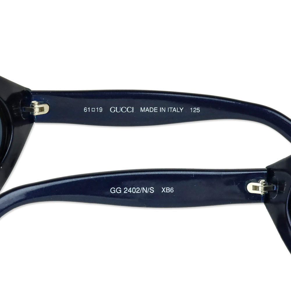 Gucci Navy Acetate Oval Sunglasses