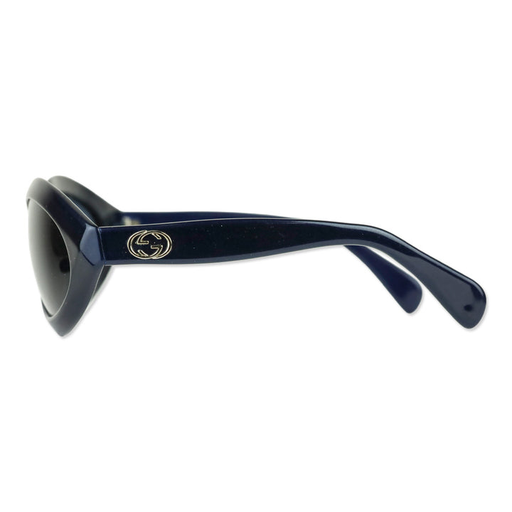 Gucci Navy Acetate Oval Sunglasses