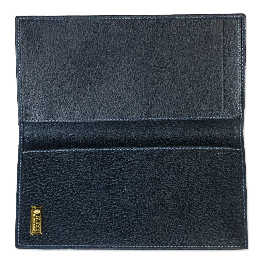 Gucci Navy GG Monogram Canvas Checkbook