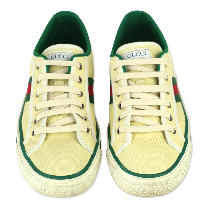 Gucci Old Tennis Tweed Web 1977 Canvas Low Top Sneakers