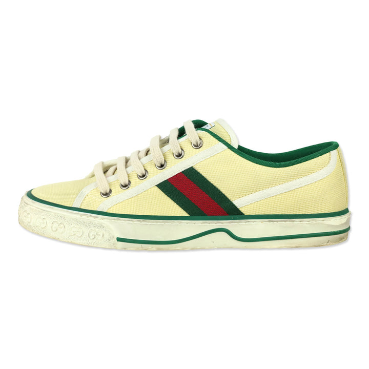 Gucci Old Tennis Tweed Web 1977 Canvas Low Top Sneakers
