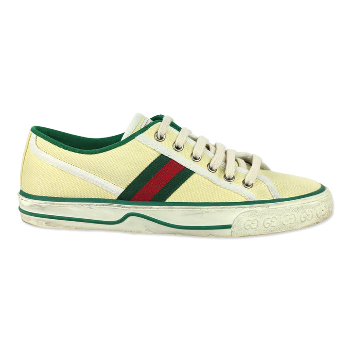 Gucci Old Tennis Tweed Web 1977 Canvas Low Top Sneakers