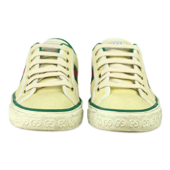 Gucci Old Tennis Tweed Web 1977 Canvas Low Top Sneakers