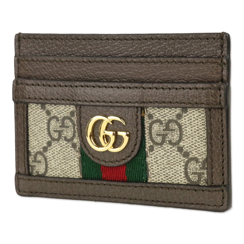 Gucci Ophidia GG Monogram Leather and Canvas Card Case