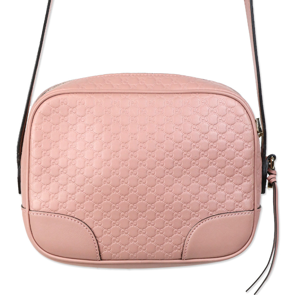 Gucci Pink Rose Microguccissima Leather Bree Crossbody