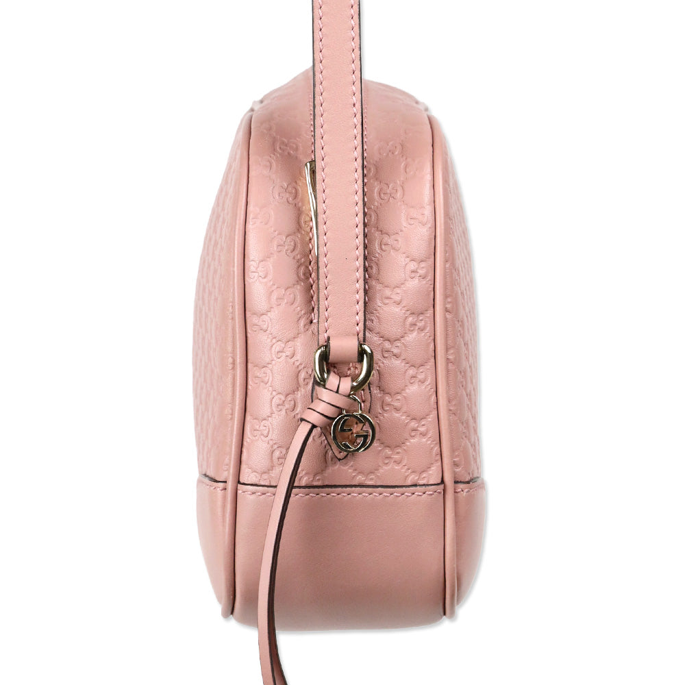 Gucci Pink Rose Microguccissima Leather Bree Crossbody